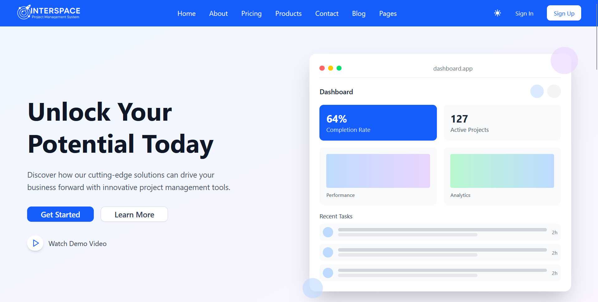 Project Management System project preview